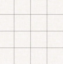Load image into Gallery viewer, Wallquest/Lillian August Alabaster and Wrought Iron Linen Check LN10700 wallpaper
