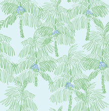 Load image into Gallery viewer, NextWall Baby Blue & Seafoam Palm Beach NW40001 wallpaper