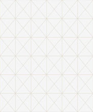 Load image into Gallery viewer, Wallquest/Seabrook Designs Beige and Off-White Triangle Geo AW73800 wallpaper