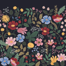 Load image into Gallery viewer, York Wallcoverings Black/Green Strawberry Fields Mural Peel and Stick Wallpaper PSW1333M wallpaper