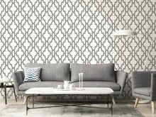 Load image into Gallery viewer, NextWall Black & White Black and White Tile Trellis NW31600 wallpaper
