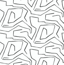 Load image into Gallery viewer, NextWall Black & White Linework Maze NW33700 wallpaper