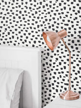 Load image into Gallery viewer, NextWall Black & White Speckled Dot NW40100 wallpaper