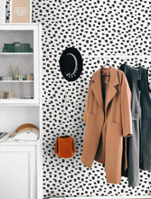 Load image into Gallery viewer, NextWall Black & White Speckled Dot NW40100 wallpaper