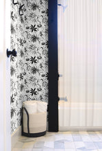 Load image into Gallery viewer, NextWall Black & White Tropical Garden NW37300 wallpaper