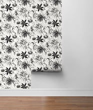 Load image into Gallery viewer, NextWall Black & White Tropical Garden NW37300 wallpaper