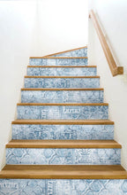 Load image into Gallery viewer, NextWall Blue & Eggshell Patchwork NW35002 wallpaper