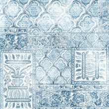 Load image into Gallery viewer, NextWall Blue & Eggshell Patchwork NW35002 wallpaper