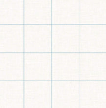 Load image into Gallery viewer, Wallquest/Lillian August Blue Frost and Bone White Linen Check LN10700 wallpaper