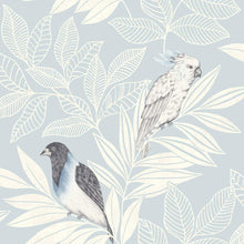 Load image into Gallery viewer, Wallquest/Seabrook Designs Blue Oasis and Ivory Paradise Island Birds RY30100 wallpaper