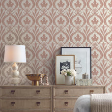 Load image into Gallery viewer, York Wallcoverings Brown/Beige Adirondack Damask Wallpaper DM4921 wallpaper