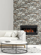 Load image into Gallery viewer, NextWall Brown & Gray Stone Wall NW30900 wallpaper