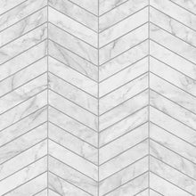 Load image into Gallery viewer, Lillian August/NextWall Calcutta & Argos Grey Marbled Chevron LN30400 wallpaper