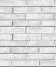 Load image into Gallery viewer, NextWall Calcutta Grey Monarch Brick NW40600 wallpaper
