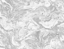 Load image into Gallery viewer, Lillian August/NextWall Calcutta & Metallic Silver Faux Marble LN21002 wallpaper