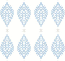 Load image into Gallery viewer, Wallquest/Lillian August Carolina Blue and Eggshell Mirasol Palm Frond LN10600 wallpaper