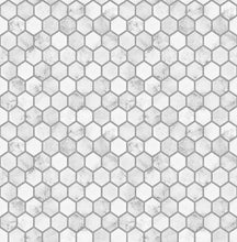 Load image into Gallery viewer, NextWall Carrara & Argos Grey Marble Hexagon NW38700 wallpaper
