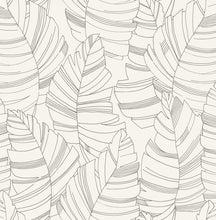 Load image into Gallery viewer, Seabrook Designs Charcoal Jungle Leaves DA61400 wallpaper