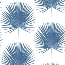 Load image into Gallery viewer, NextWall Coastal Blue Palmetto Palm NW37502 wallpaper