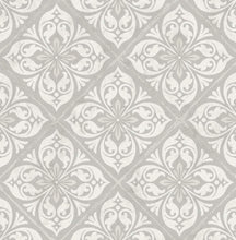 Load image into Gallery viewer, Wallquest/Lillian August Cove Gray and Silver Plumosa Tile LN11000 wallpaper