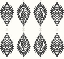 Load image into Gallery viewer, Wallquest/Lillian August Ebony and Eggshell Mirasol Palm Frond LN10600 wallpaper