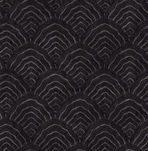 Load image into Gallery viewer, Seabrook Designs Ebony and Metallic Mocha Confucius Scallop AI41500 wallpaper