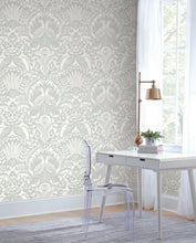 Load image into Gallery viewer, York Wallcoverings Egret Damask Wallpaper DM4997 wallpaper