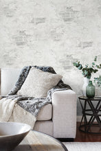 Load image into Gallery viewer, NextWall Fog Gray Stuccoed Brick NW37800 wallpaper