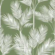 Load image into Gallery viewer, York Wallcoverings Green King Palm Silhouette Wallpaper CV4407 wallpaper