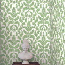 Load image into Gallery viewer, York Wallcoverings Green1 Royal Fern Damask Wallpaper DM4961 wallpaper