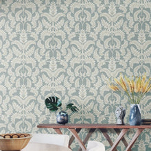 Load image into Gallery viewer, York Wallcoverings Green2 Royal Fern Damask Wallpaper DM4961 wallpaper