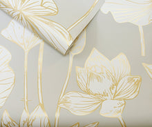 Load image into Gallery viewer, NextWall Lotus Floral NW33101 wallpaper