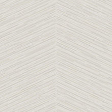 Load image into Gallery viewer, Wallquest/Seabrook Designs Metallic Champagne and Beige Herringbone Stripe AW70700 wallpaper
