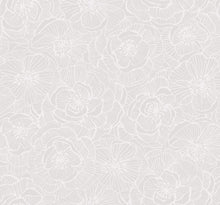 Load image into Gallery viewer, Wallquest/Seabrook Designs Metallic Champagne and Off-White Graphic Floral AW71000 wallpaper