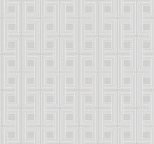 Load image into Gallery viewer, Wallquest/Seabrook Designs Metallic Gray and Off-White Interlocking Squares AW71600 wallpaper