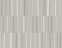 Load image into Gallery viewer, Wallquest/Seabrook Designs Metallic Silver and Cove Gray Block Lines LW51200 wallpaper