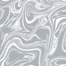 Load image into Gallery viewer, Wallquest/Seabrook Designs Metallic Silver and Off-White Oil and Water Cork AW73923 wallpaper