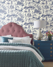 Load image into Gallery viewer, York Wallcoverings Navy Seasons Toile Wallpaper AF2000 wallpaper