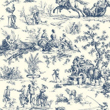 Load image into Gallery viewer, York Wallcoverings Navy Seasons Toile Wallpaper AF2000 wallpaper