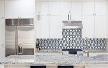Load image into Gallery viewer, NextWall Navy & White Navy Deco Lattice NW31502 wallpaper