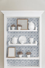 Load image into Gallery viewer, NextWall Navy & White Navy Diamond Geometric NW30106 wallpaper