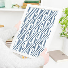 Load image into Gallery viewer, NextWall Navy & White Navy Diamond Geometric NW30106 wallpaper