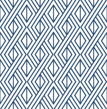 Load image into Gallery viewer, NextWall Navy & White Navy Diamond Geometric NW30106 wallpaper