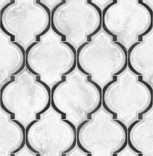 Load image into Gallery viewer, NextWall Onyx & Carrara Marbled Ogee NW39300 wallpaper