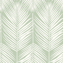 Load image into Gallery viewer, NextWall Pastel Green Palm Silhouette NW39802 wallpaper