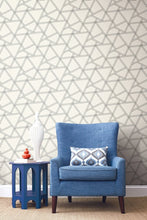 Load image into Gallery viewer, NextWall Pearl Shimmer & Ebony Railroad Geometric NW32400 wallpaper