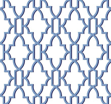 Load image into Gallery viewer, Lillian August/NextWall Riviera Blue Coastal Lattice LN21102 wallpaper