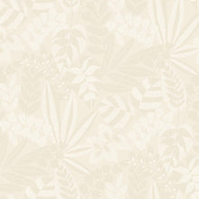 Load image into Gallery viewer, Wallquest/Seabrook Designs Sand Dune and Ivory Botanica Striped Leaves RY30600 wallpaper