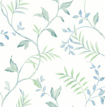 Load image into Gallery viewer, NextWall Sea Glass Watercolor Leaf Trail NW38204 wallpaper