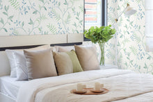 Load image into Gallery viewer, NextWall Sea Glass Watercolor Leaf Trail NW38204 wallpaper